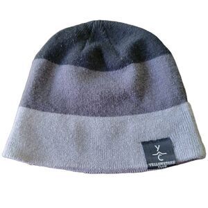 Yellowstone Club Private Ski Snow Beanie Tri Tone Big Sky Montana YC Rare